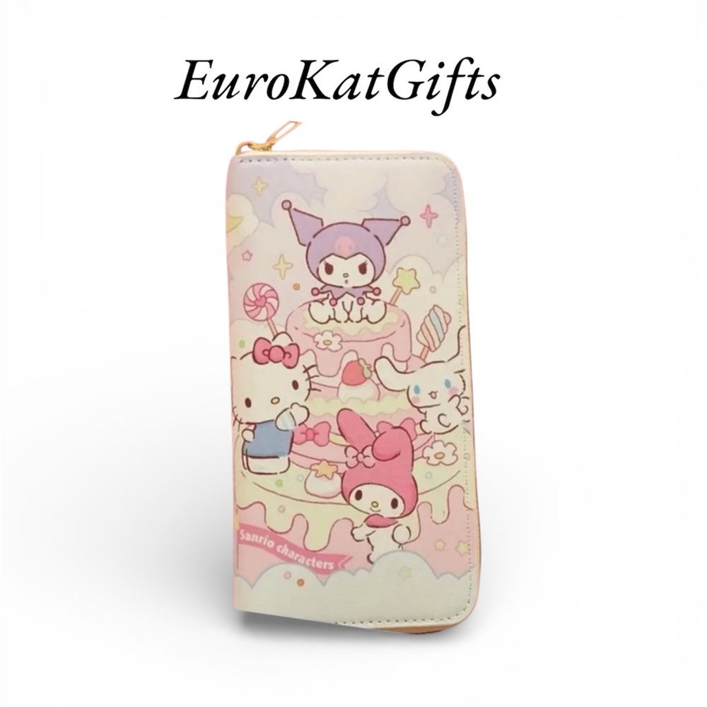 NEW Hello Kitty and Friends Pink Multicolor Wallet in package New with Tags NWT